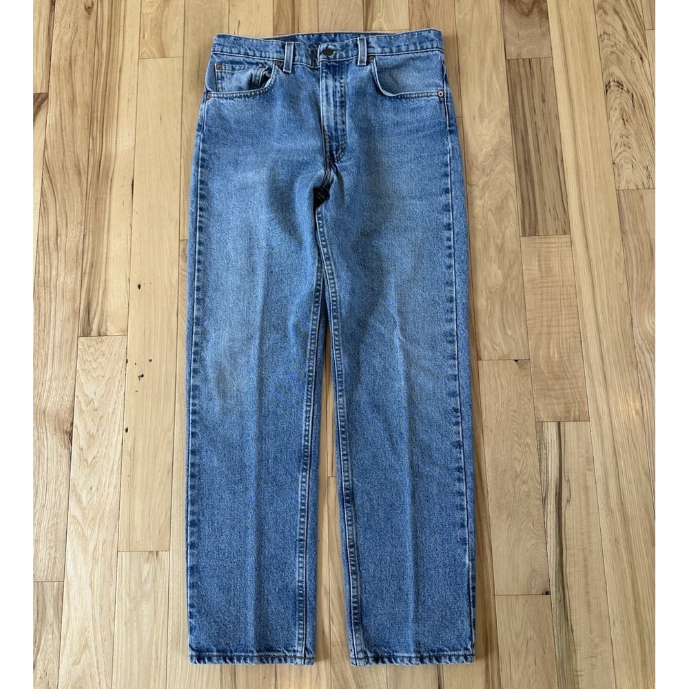 VTG Levis 501 Jeans Mens 34x30 Blue Relaxed Fit Straight Medium Wash 90s